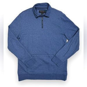 Men’s Structure Slim Fit Blue Striped Long- Sleeve | Medium